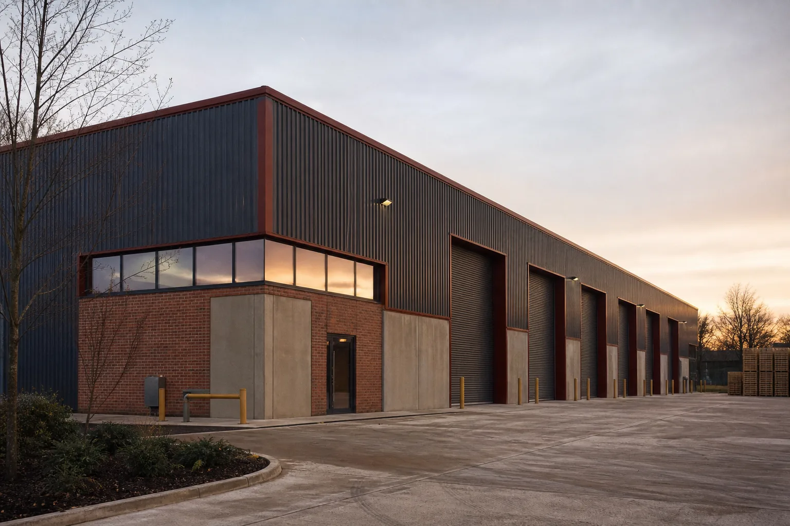 A modern industrial unit of the kind a SSAS or SIPP pension scheme can buy and lease back to its members' trading company