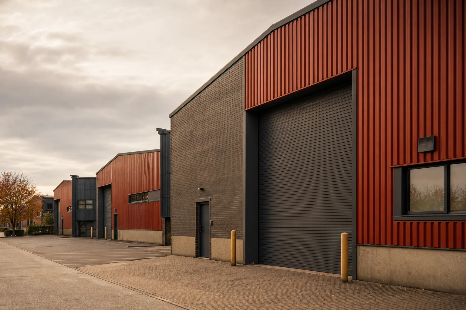 A UK industrial unit of the kind commonly sold through commercial property auctions