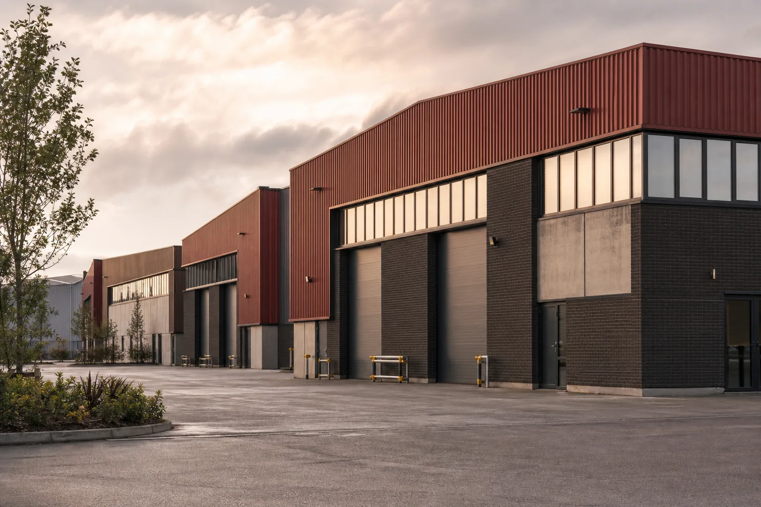 An industrial unit bought with little of the buyer's own cash through additional security, a joint venture or a refurbishment refinance