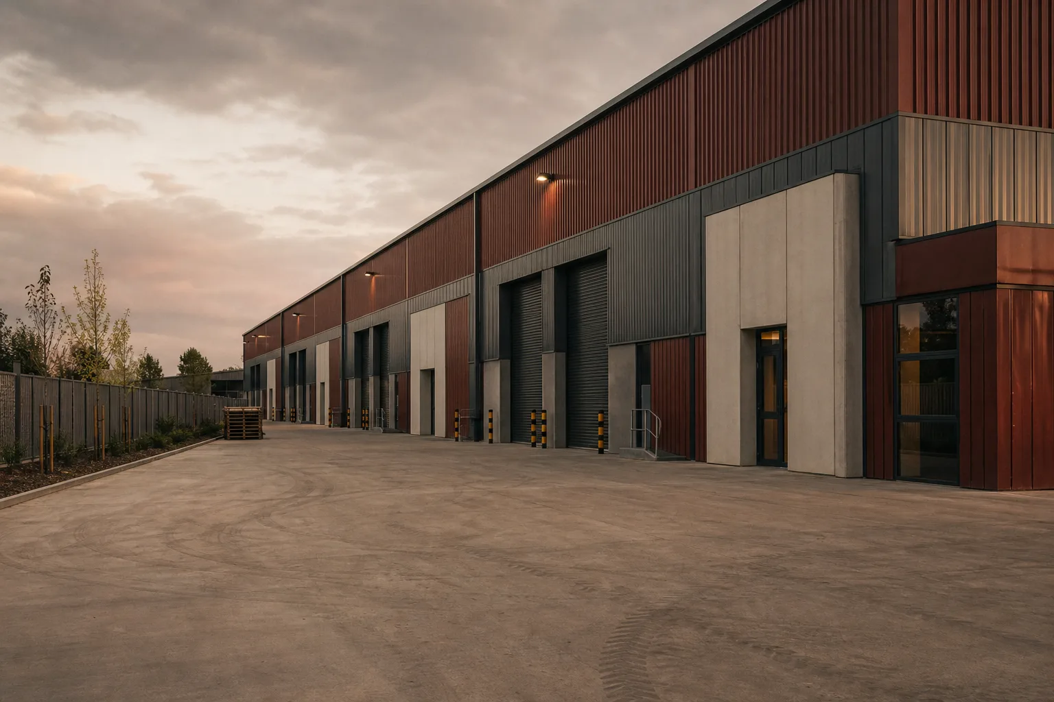 A let industrial unit on full repairing and insuring terms, producing a clear rent for the investor