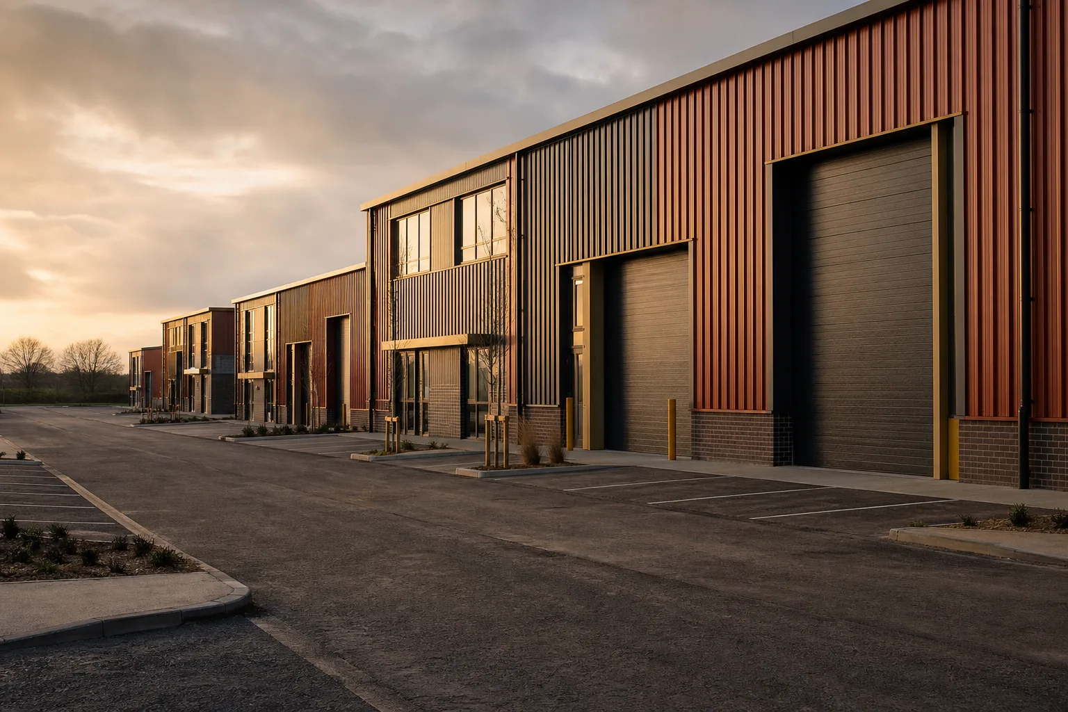 A let multi-let industrial estate whose rent is tested against the interest bill