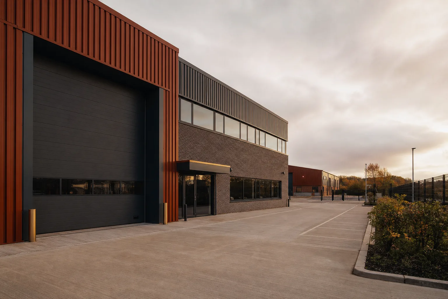 An owned industrial unit being refinanced so the equity built up in it is released as cash to fund the next purchase