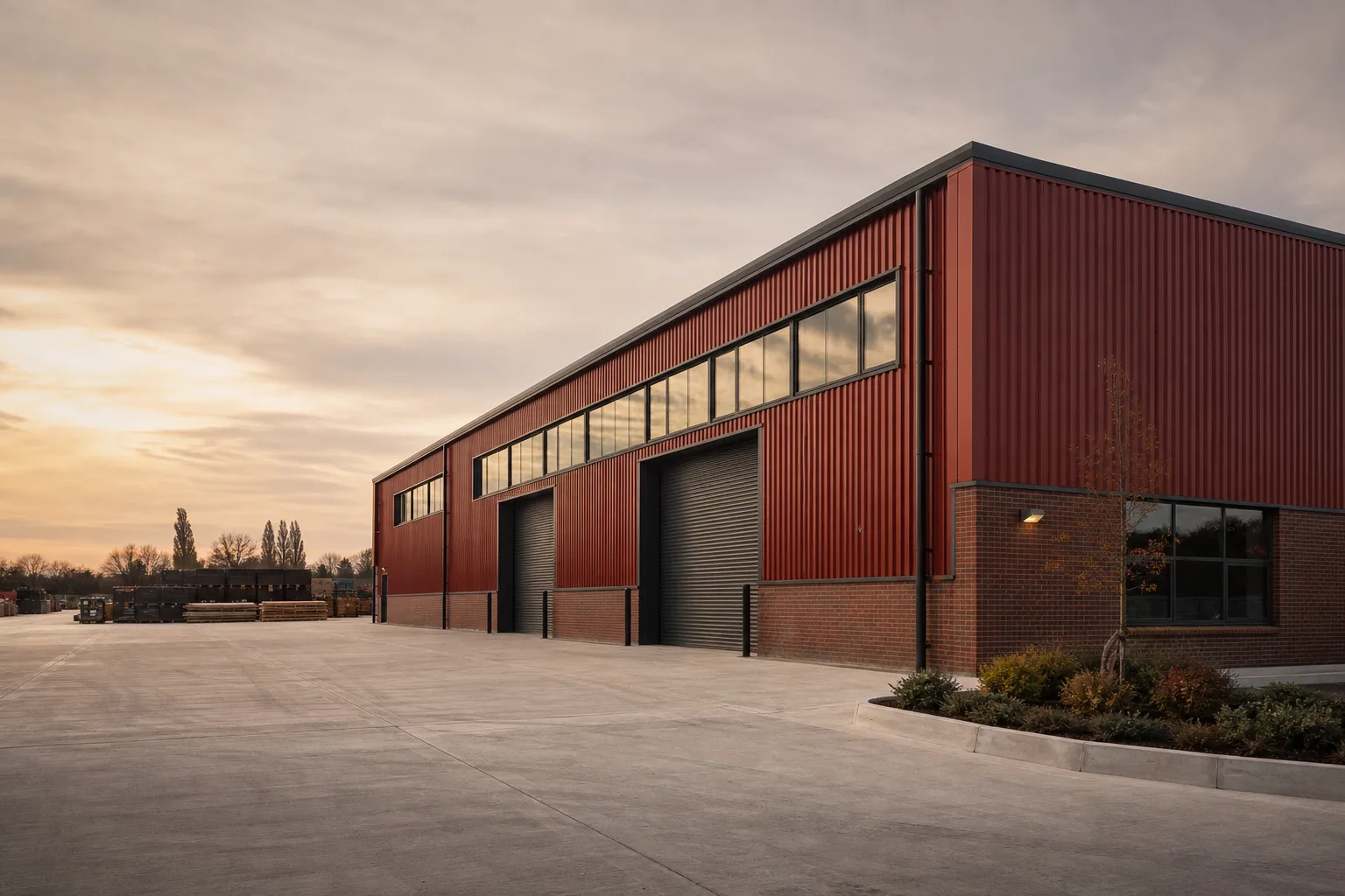 An industrial unit occupied by the business that sold it and leased it back, the contracted income an investor buys