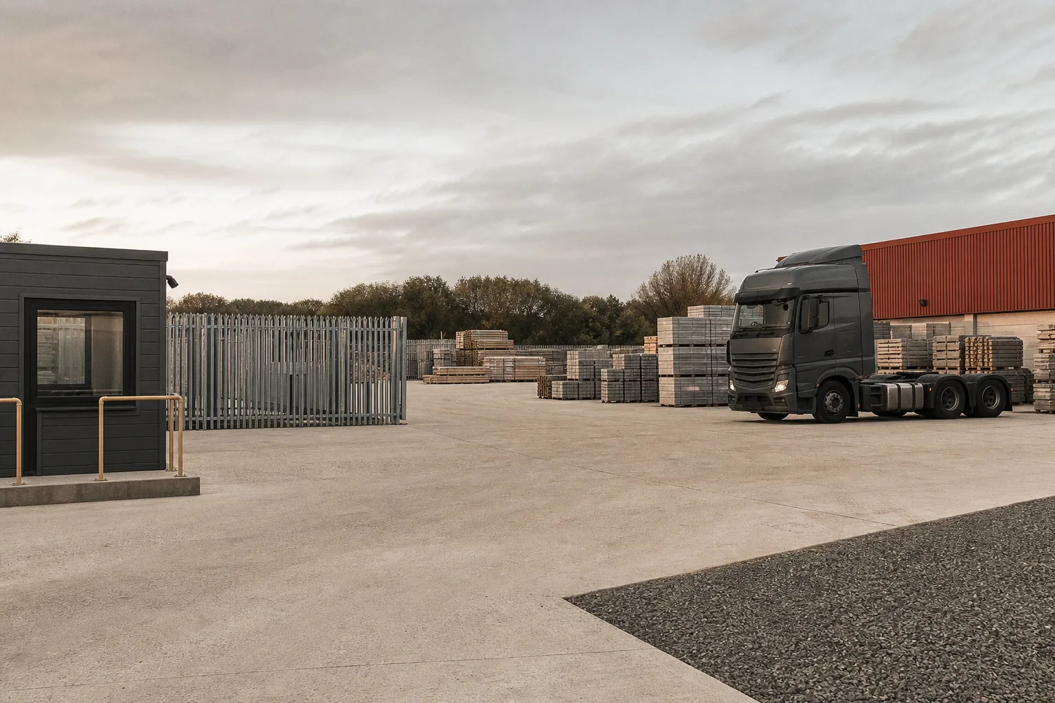 Open storage yards